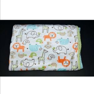 Carters Sherpa Blanket Elephant Giraffe Monkey